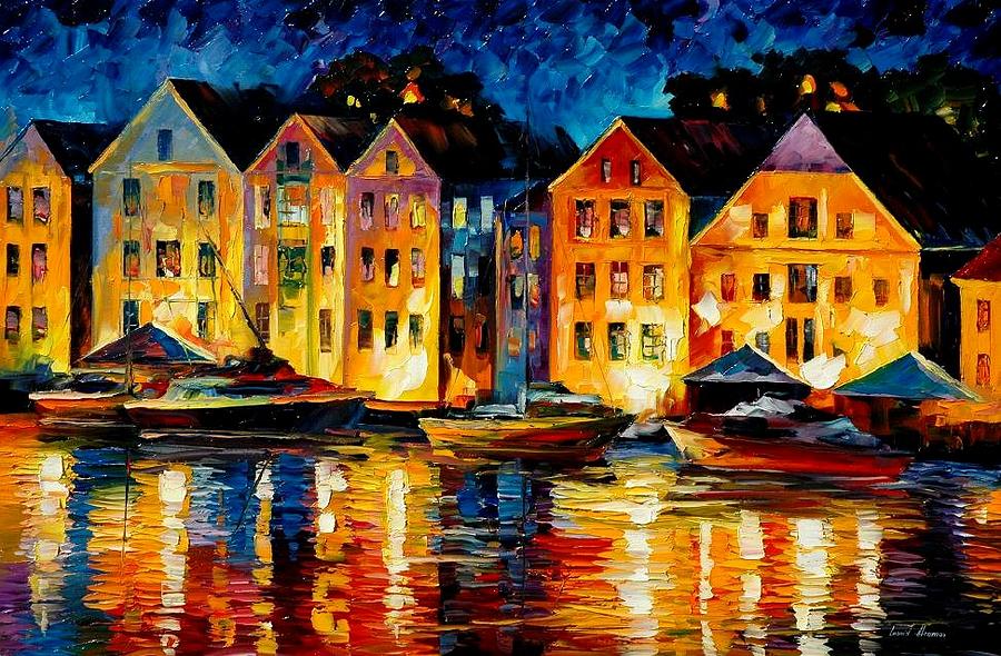 The Language of Colour: How Abstract Painting Speaks to the Soul 1 - The Socialites night resting original oil painting leonid afremov The Socialites