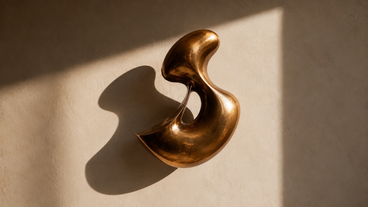 Abstract Sculpture on Plain Wall Large The Socialites