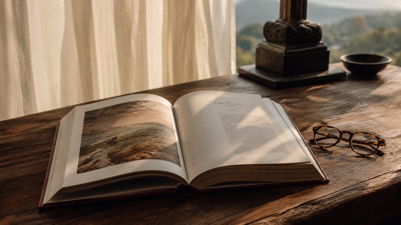Art Book on Oak Table Window Light Large The Socialites