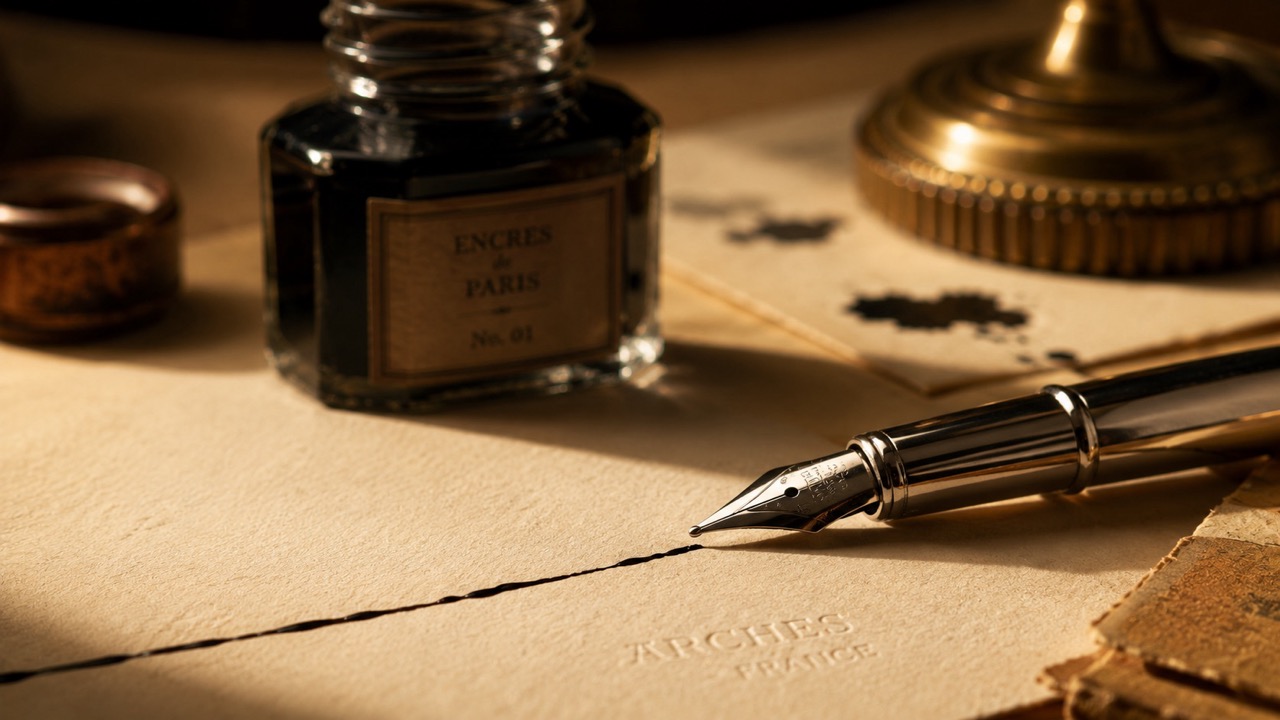 Calligraphy Nib on Cream Paper Large The Socialites