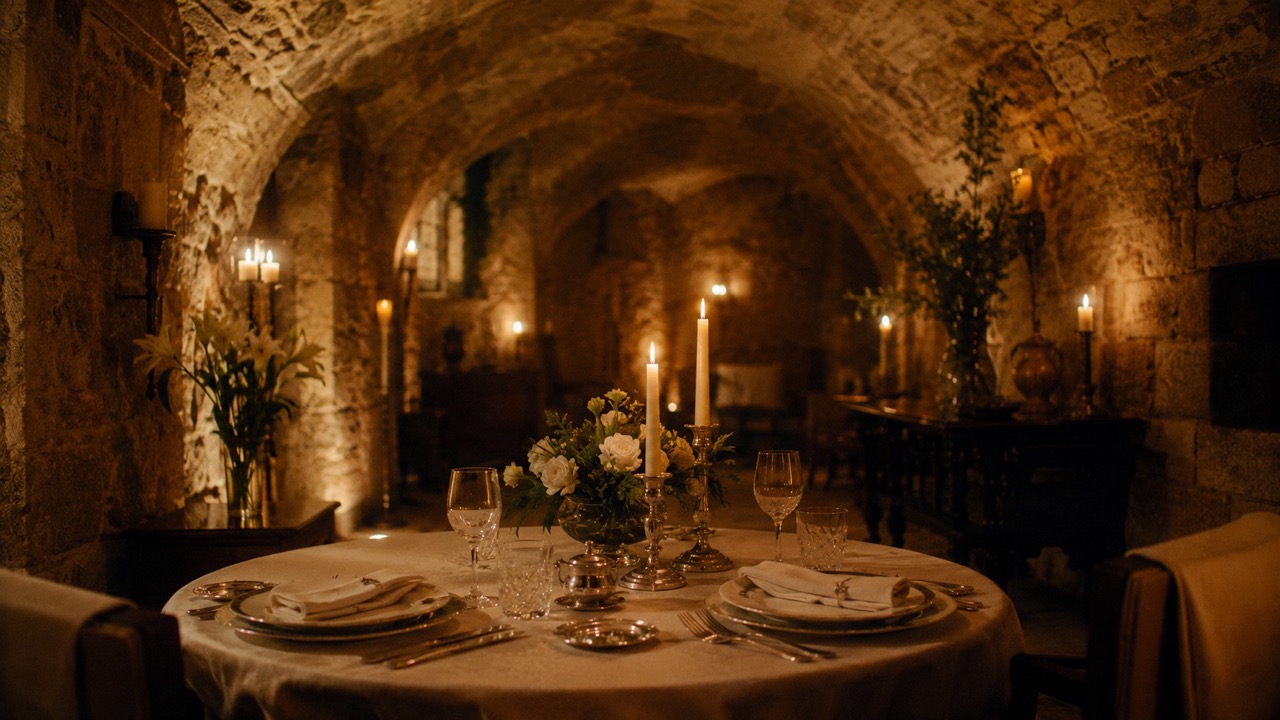 Candlelit Vaulted Dining Table Large The Socialites