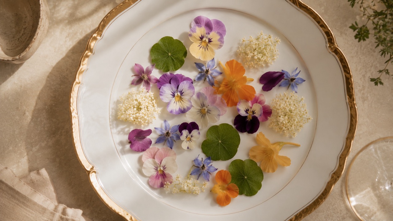 The Renaissance of Tablescaping: How the World's Greatest Hosts Set a Table Worth Remembering 1 - The Socialites Edible Flowers on Fine Porcelain Large The Socialites