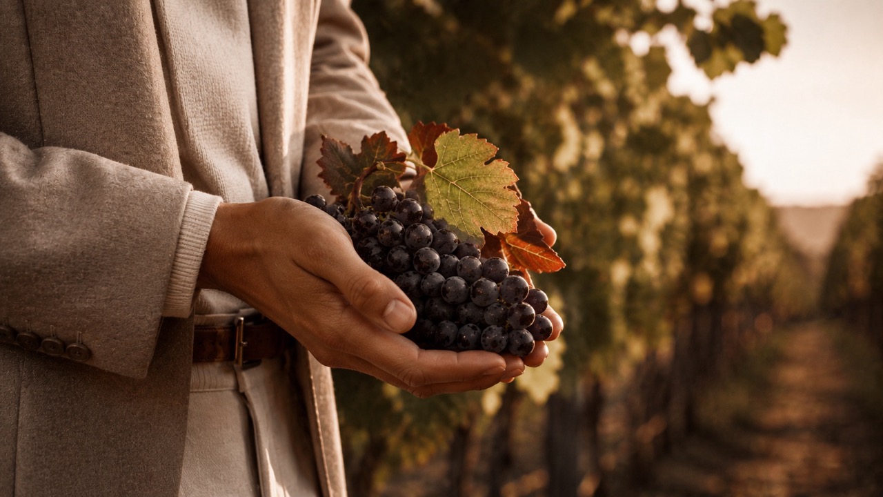 The Winery Season: What Harvest Teaches About Patience, Quality, and the Art of Indulgence 1 - The Socialites Harvest Hands with Grapes Warm Light Large The Socialites
