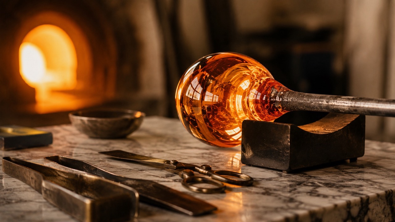 The Glassmakers of Murano: Centuries of Fire, Sand, and Inherited Genius 1 - The Socialites Murano Glass Workshop Molten Gold Large The Socialites