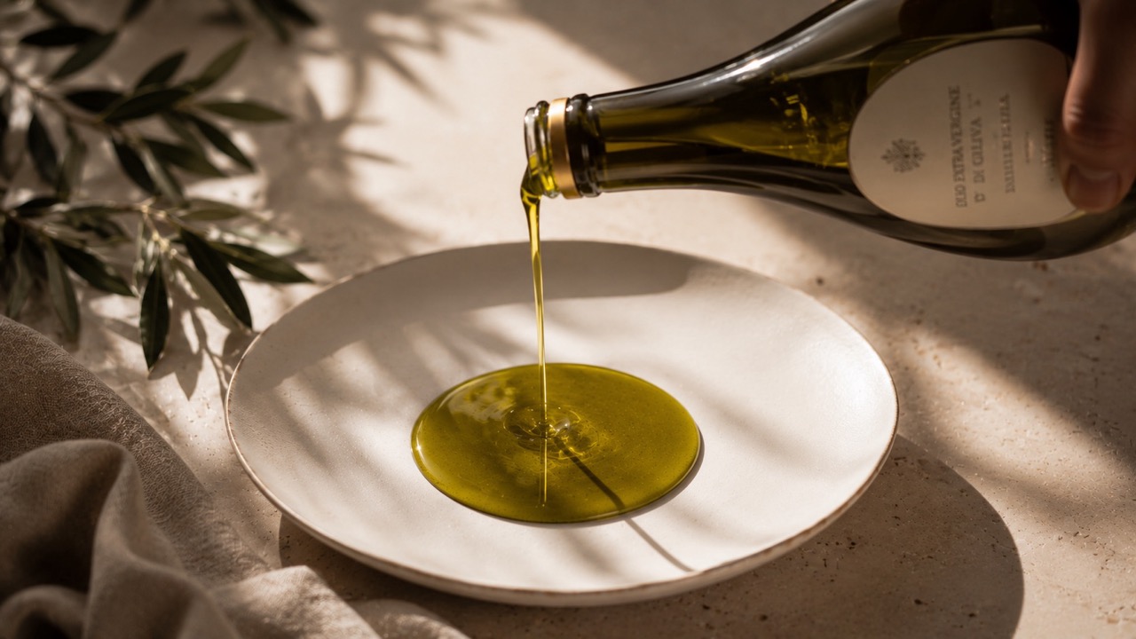 Olive Oil Being Poured Single Estate Large The Socialites