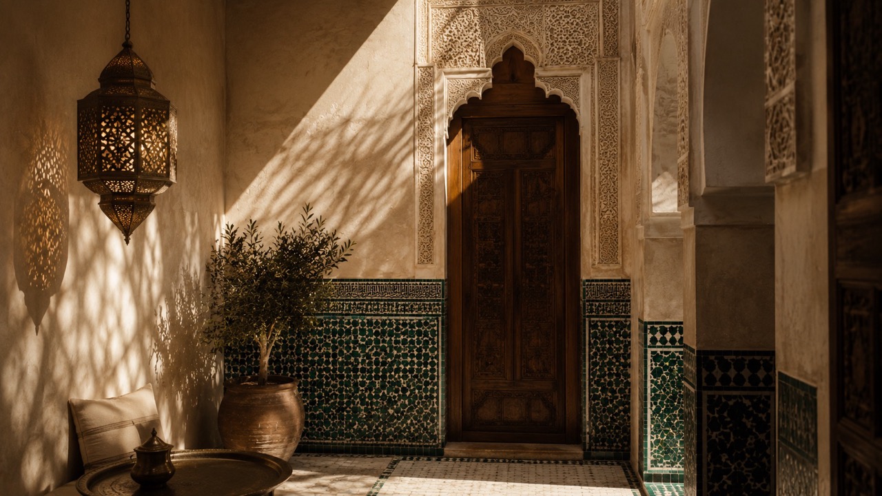 Colour Theory for the Home: Lessons from the World's Greatest Interior Architects 1 - The Socialites Riad Interior Zellige and Light Large The Socialites
